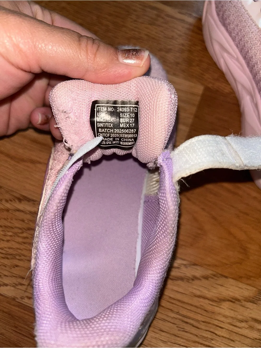 Skechers Kids' Lavender Purple Mesh Hook-and-Loop Sneakers